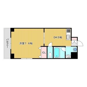 1DK 間取り図