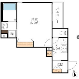 1K 間取り図
