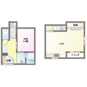 1LDK 間取り図