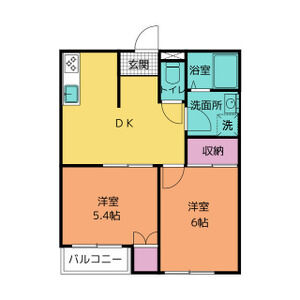 2DK 間取り図