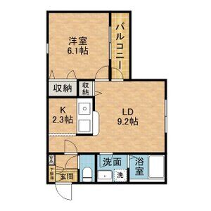 1LDK 間取り図