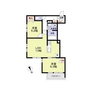 2LDK 間取り図