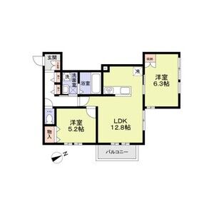 2LDK 間取り図