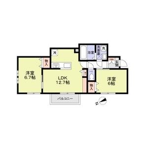 2LDK 間取り図