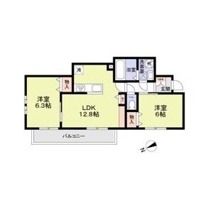 2LDK 間取り図