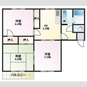 3DK 間取り図