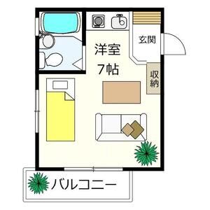 ワンルーム 間取り図