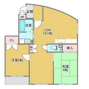 2LDK 間取り図