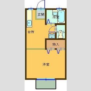 1K 間取り図