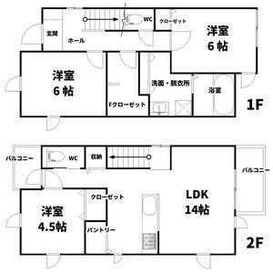 3LDK 間取り図