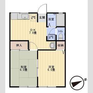 2DK 間取り図