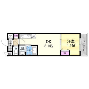 1DK 間取り図