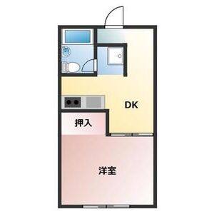 1DK 間取り図