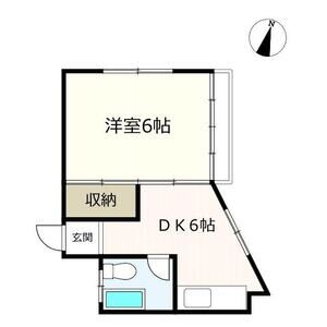 1DK 間取り図