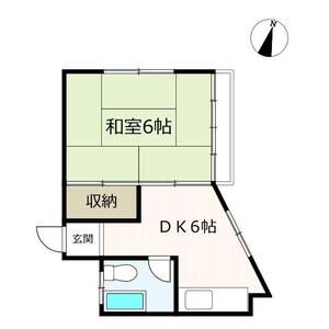 1DK 間取り図