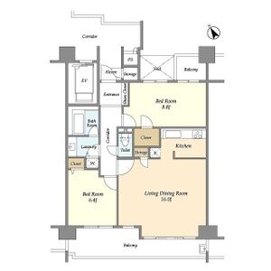 2LDK 間取り図