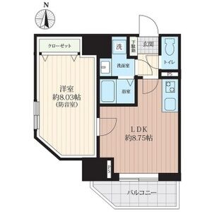 1LDK 間取り図