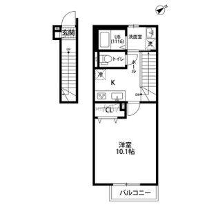 1K 間取り図