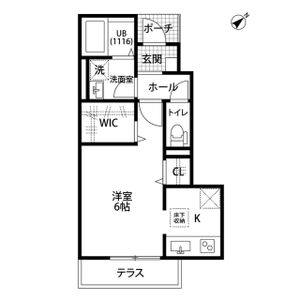 1K 間取り図