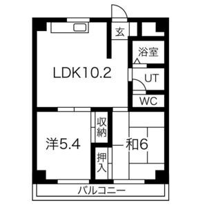 2LDK 間取り図