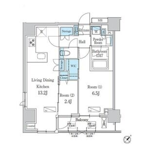 2LDK 間取り図