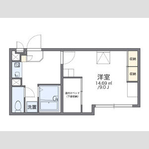 1K 間取り図