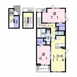 2LDK 間取り図