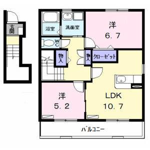 2LDK 間取り図