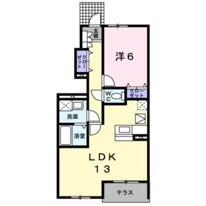 1LDK 間取り図