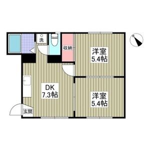 2DK 間取り図