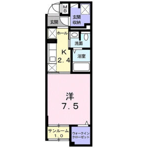 1K 間取り図