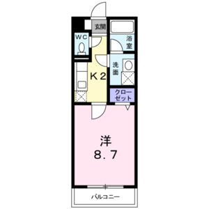 1K 間取り図