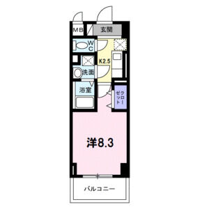 1K 間取り図