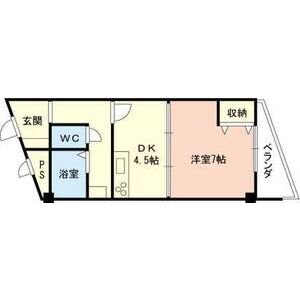 1DK 間取り図