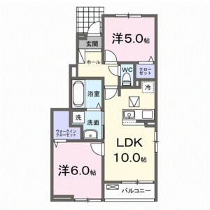 2LDK 間取り図