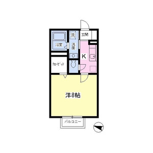 1K 間取り図