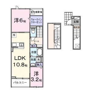 2LDK 間取り図