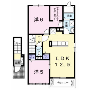 2LDK 間取り図