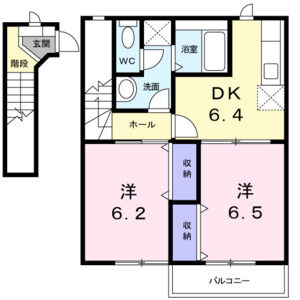 2DK 間取り図