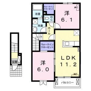2LDK 間取り図