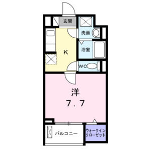 1K 間取り図