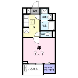 1K 間取り図