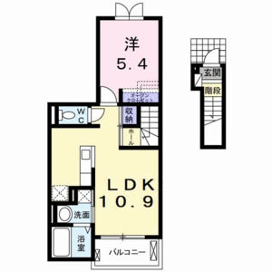 1LDK 間取り図
