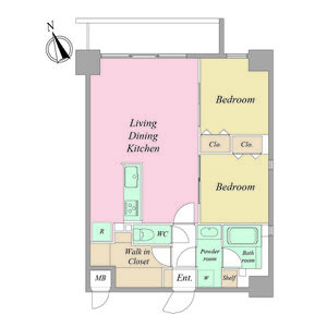 2LDK 間取り図