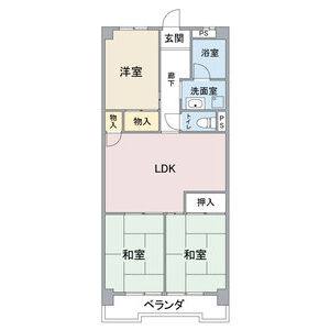 2LDK 間取り図