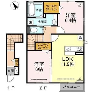 2LDK 間取り図