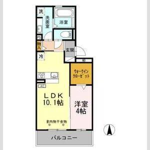 1LDK 間取り図