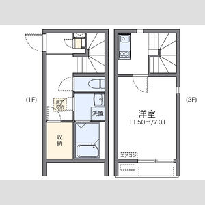1K 間取り図
