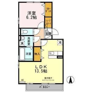 1LDK 間取り図