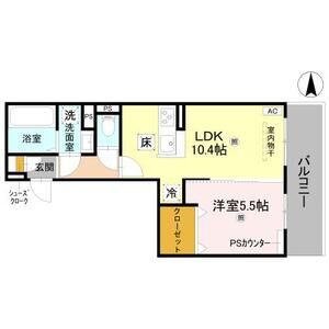 1LDK 間取り図